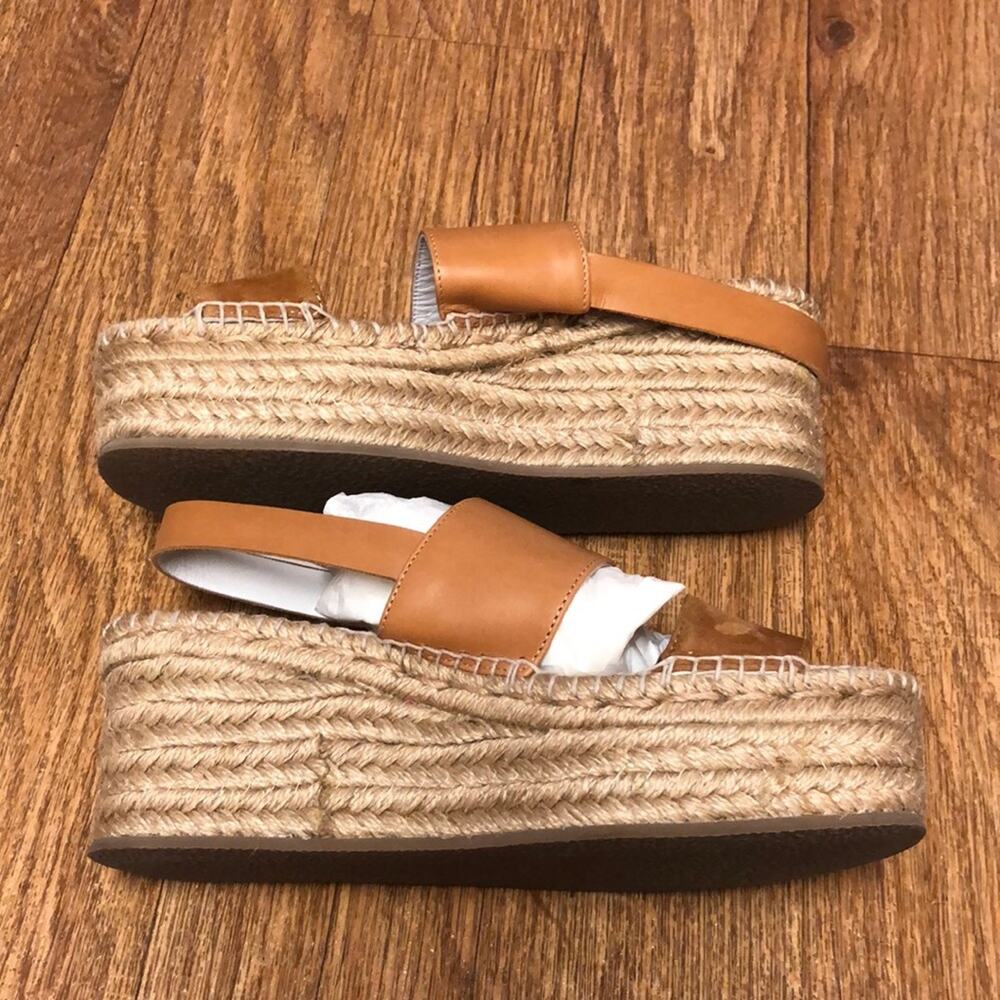 Rag & Bone Edie Wedge Brown Tobacco Jute Espadrille Size 8 (38) - Picture 6 of 16